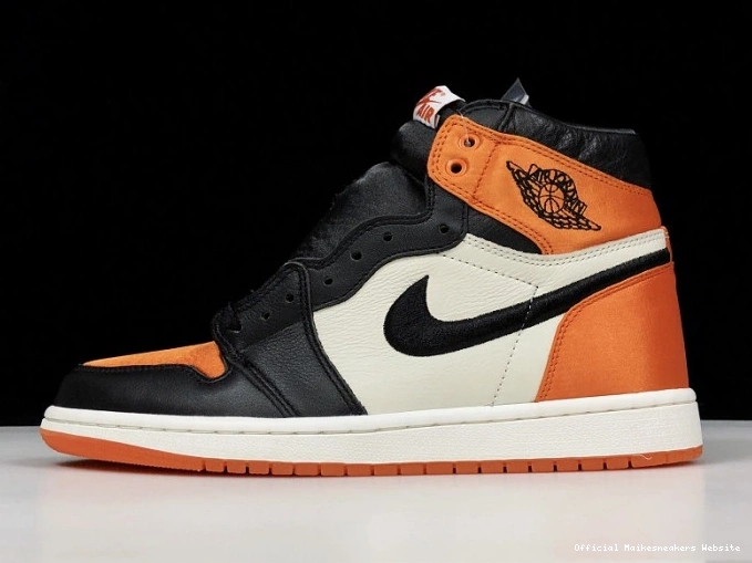 Official Maikesneakers Shattered Womens Backboard Satin 1 Retro Jordan Air AV3725-010 0816